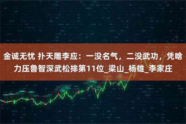 金诚无忧 扑天雕李应:一没名气,二没武功,凭啥力压鲁智深武松排第11位_梁山_杨雄_李家庄