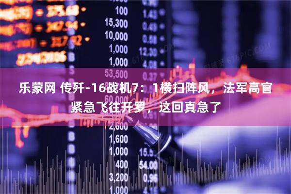 乐蒙网 传歼-16战机7:1横扫阵风,法军高官紧急飞往开罗,这回真急了