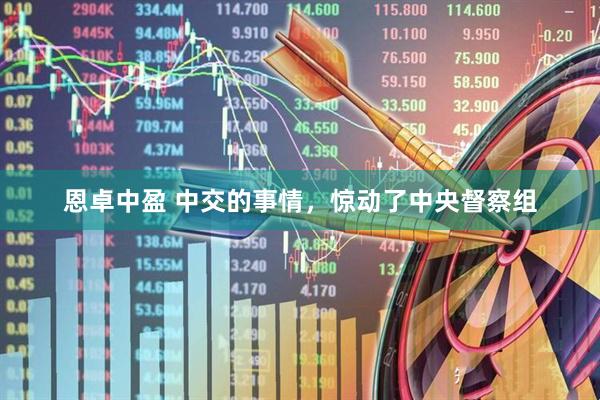 恩卓中盈 中交的事情，惊动了中央督察组